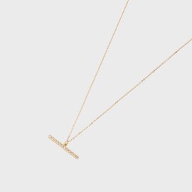 ココシュニック(COCOSHNIK)のK18ダイヤモンド　Tバー　ネックレス大 ネックレス