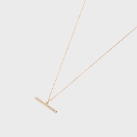 ココシュニック(COCOSHNIK)のK18ダイヤモンド　Tバー　ネックレス小 ネックレス