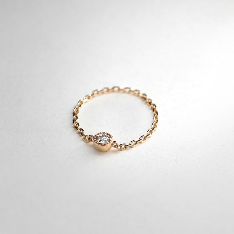 ダイヤモンドフチミル チェーンリング リング Cocoshnik ココシュニック ワールド オンラインストア World Online Store