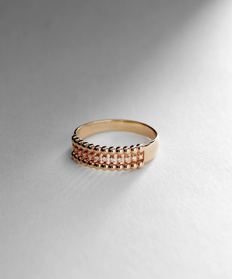 【人気沸騰】 K10ダイヤモンド 丸玉透かしリング（リング） | COCOSHNIK アクセサリー