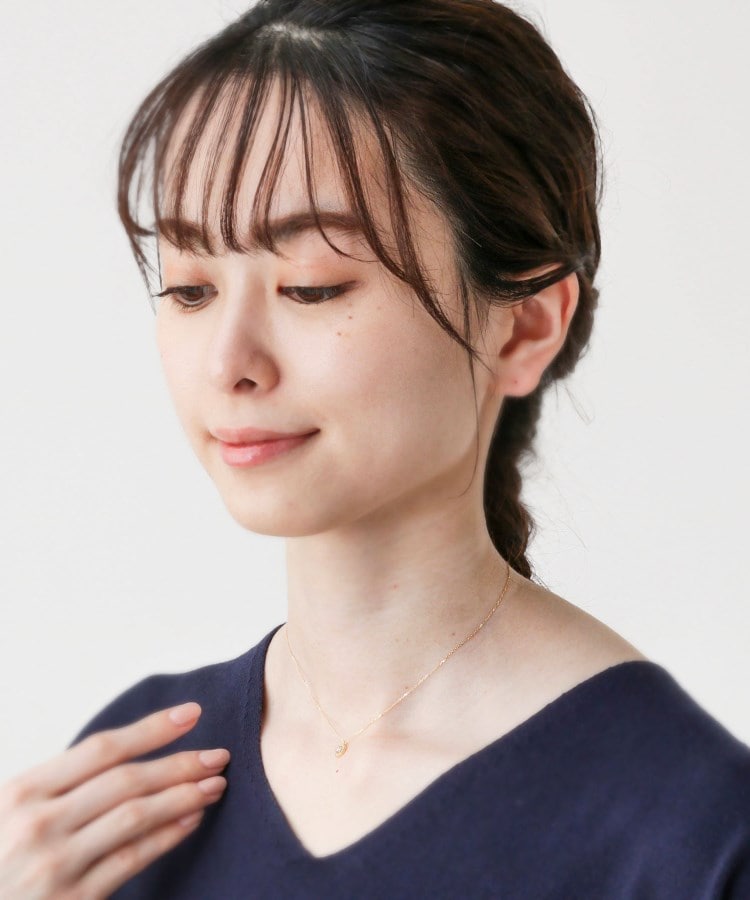 K18ダイヤモンド バゲットカット取り巻き ネックレス K18ダイヤモンド バゲットカット取り巻き ネックレス