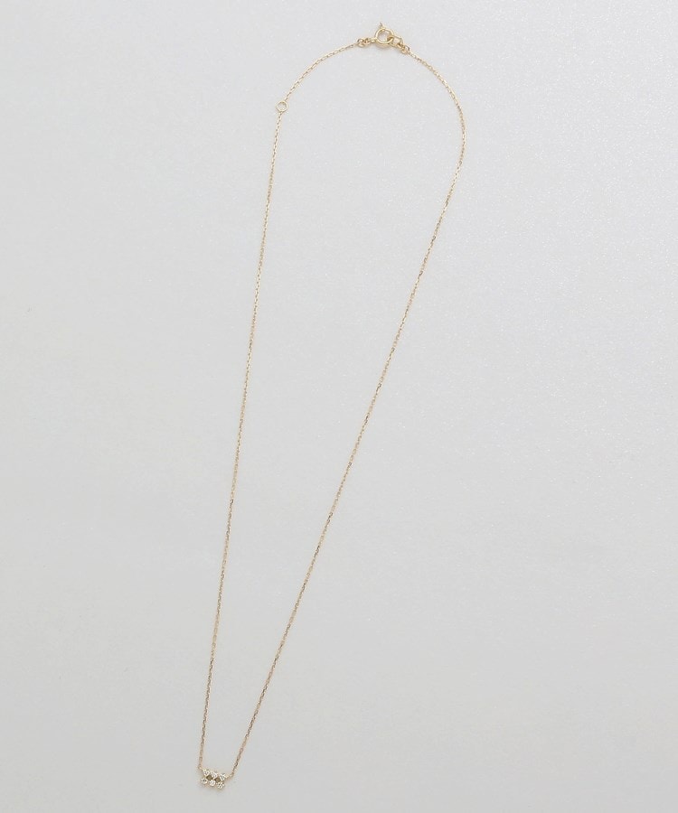 ココシュニック(COCOSHNIK)のK18ダイヤモンド 透かしレクタングル ネックレス小4