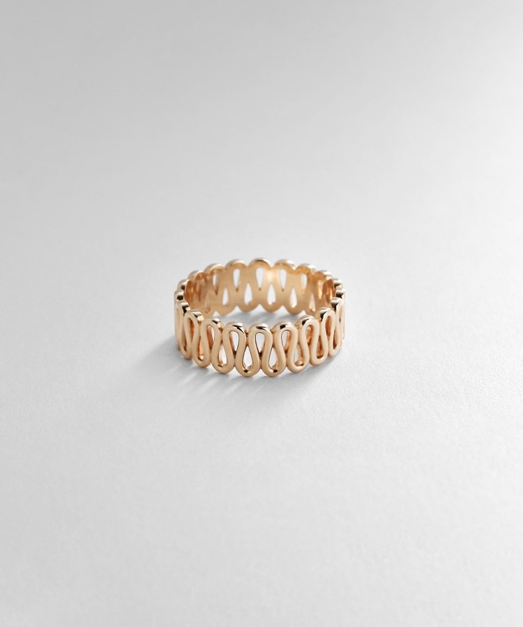K10チェーンモチーフ 透かしリング(リング) | COCOSHNIK K10チェーンモチーフ 透かしリング(リング) | COCOSHNIK