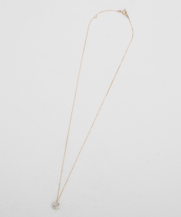 ココシュニック(COCOSHNIK)のK18ダイヤモンド バゲットカットクラスター ネックレス小4