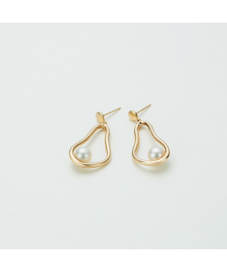数量限定セール  カーブライン K10パール スタッドピアス（ピアス） COCOSHNIK | アクセサリー