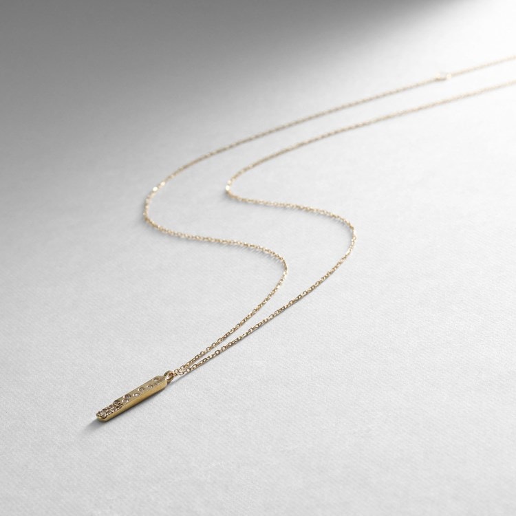K18ダイヤモンド アラシパヴェ バーネックレス(ネックレス K18ダイヤモンド アラシパヴェ バーネックレス(ネックレス