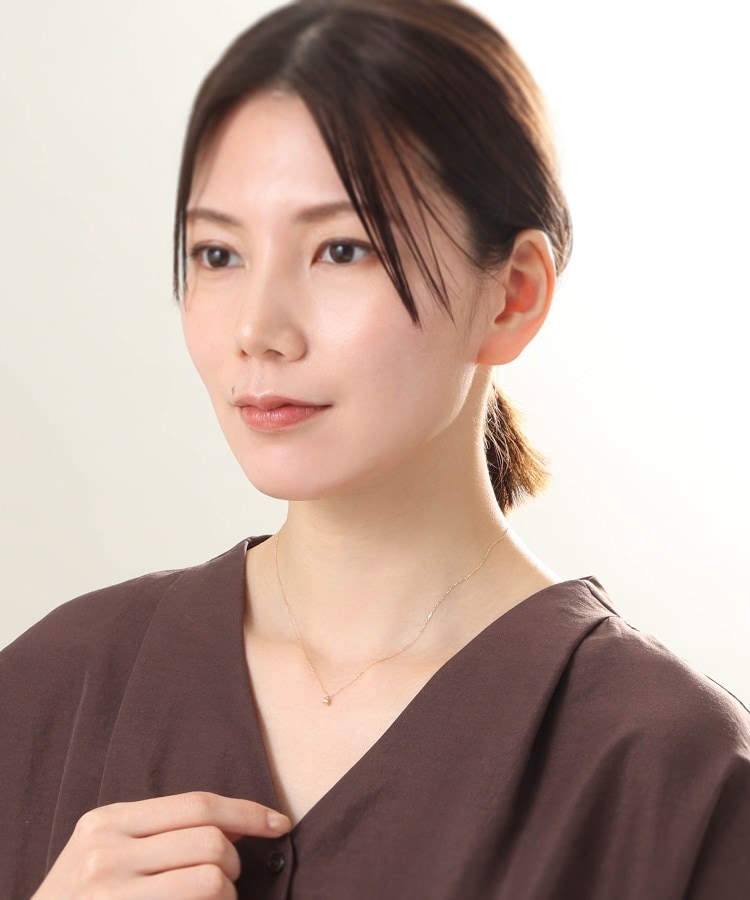 K18ダイヤモンド 挟み込みネックレス(ネックレス) | COCOSHNIK K18ダイヤモンド 挟み込みネックレス(ネックレス) | COCOSHNIK