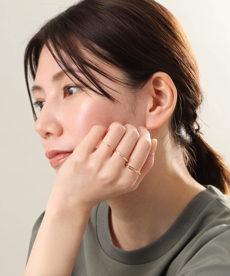 K18ダイヤモンド バゲットカット リング(リング) | COCOSHNIK K18ダイヤモンド バゲットカット リング(リング) | COCOSHNIK