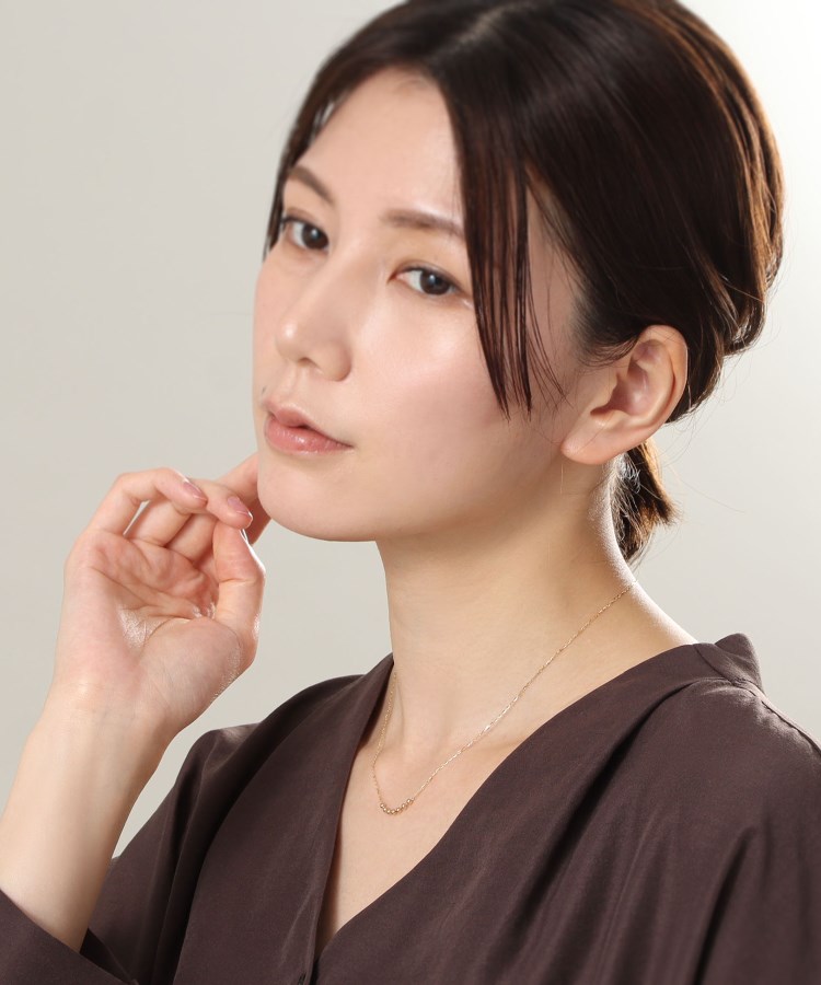 K10ボールチェーンセンター ネックレス(ネックレス K10ボールチェーンセンター ネックレス(ネックレス