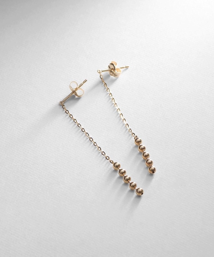 K10ボール チェーンピアス(ピアス) | COCOSHNIK(ココシュ K10ボール チェーンピアス(ピアス) | COCOSHNIK(ココシュ