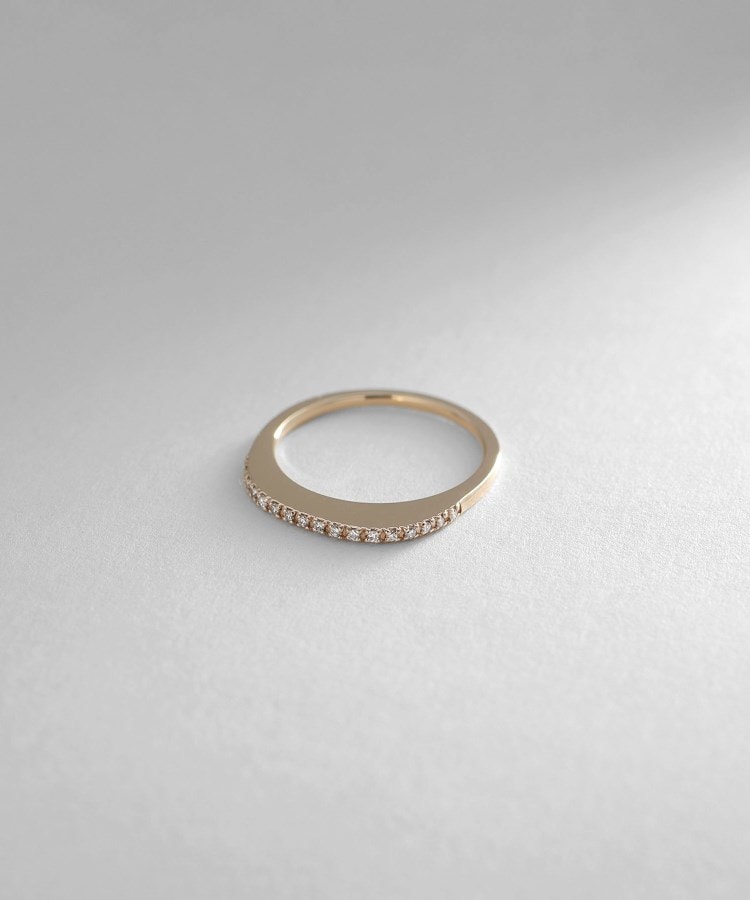 COCOSHNIK.ギザギザ.デザインリング.K10製(YG)美品 COCOSHNIK.ギザギザデザインリング.K10製(YG)美品