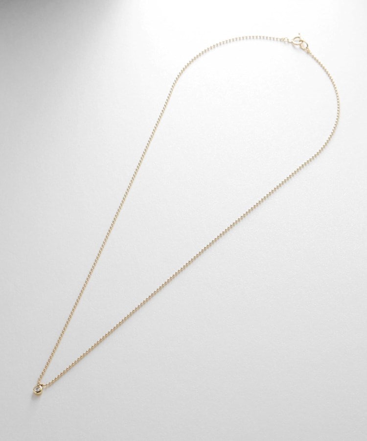 K18ダイヤモンドラウンドカット ボールチェーンネックレス K18ダイヤモンドラウンドカット ボールチェーンネックレス