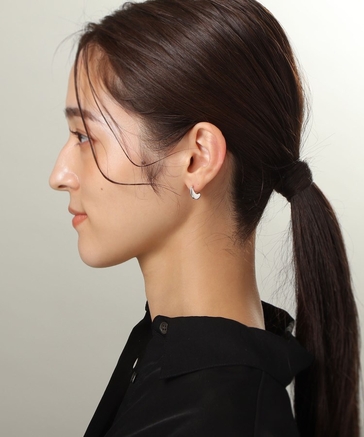 シルバー ドロップ フープピアス(ピアス) | COCOSHNIK シルバー ドロップ フープピアス(ピアス) | COCOSHNIK