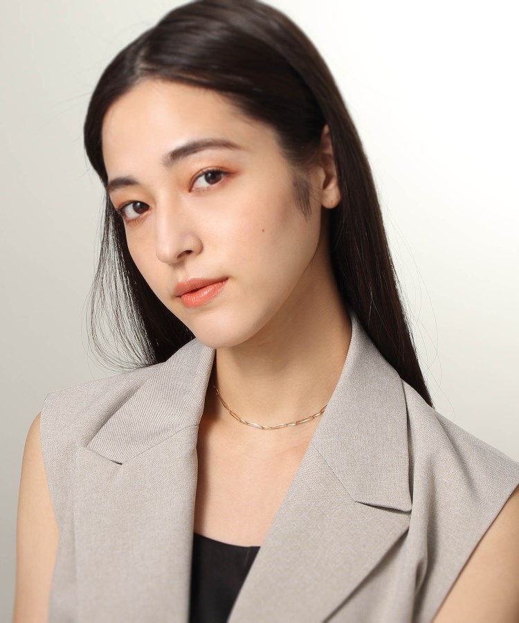 ココシュニック(COCOSHNIK)のK10オーバルひねりチェーン ネックレス9