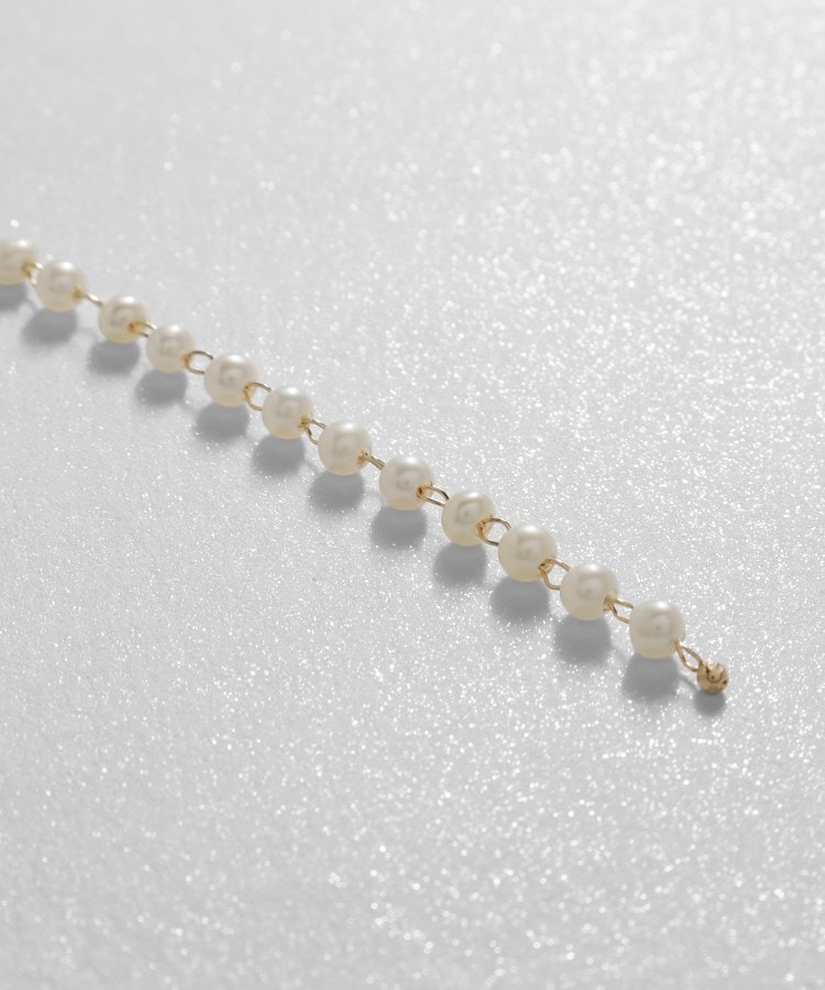 K10パールチェーン ロングフープピアス(ピアス) | COCOSHNIK K10パールチェーン ロングフープピアス(ピアス) | COCOSHNIK
