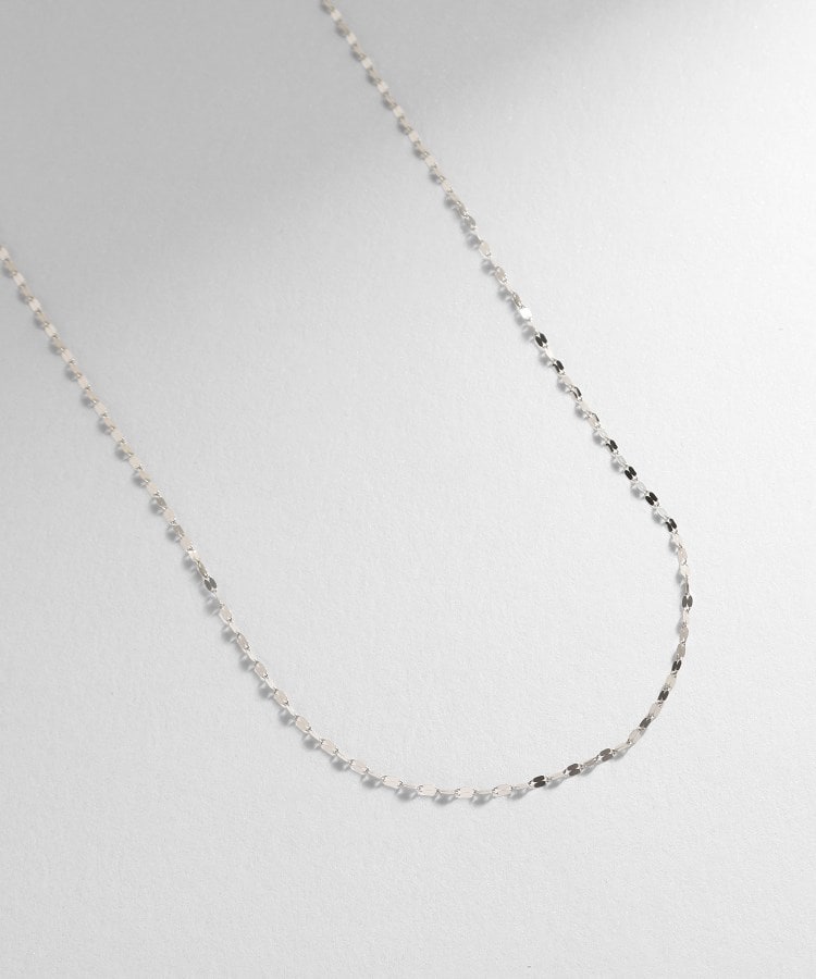 プラチナ フラワークロスチェーン ロングネックレス(90cm プラチナ フラワークロスチェーン ロングネックレス(90cm
