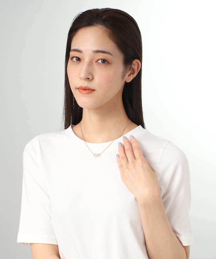 K10中空ダブルリングモチーフ ネックレス(ネックレス K10中空ダブルリングモチーフ ネックレス(ネックレス
