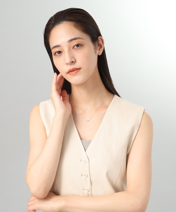 K18ダイヤモンド グラデ3石 ネックレス(ネックレス K18ダイヤモンド グラデ3石 ネックレス(ネックレス