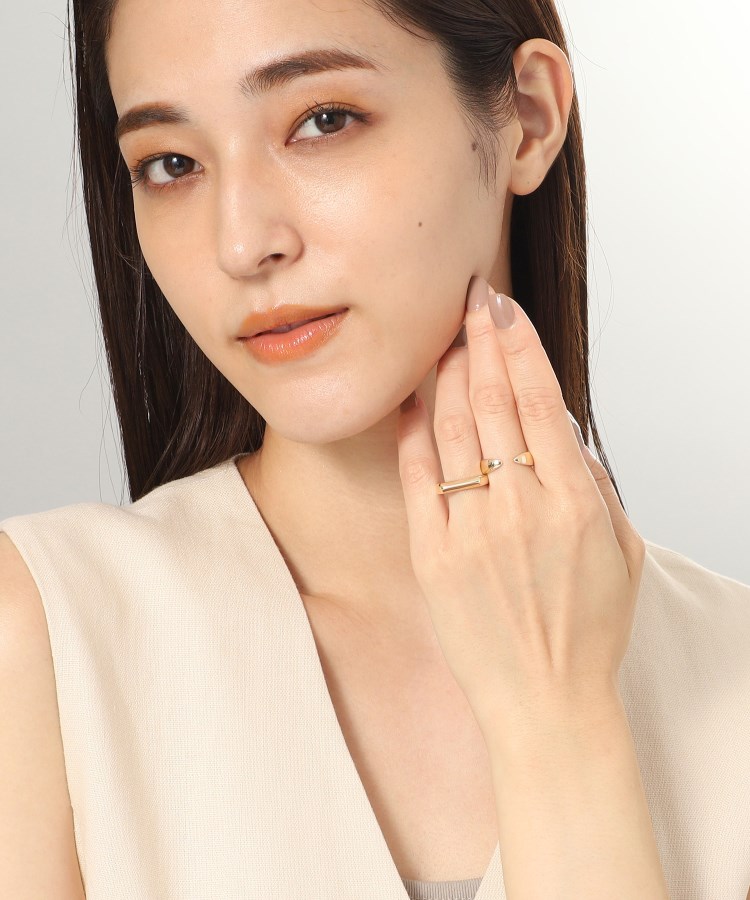 K10面取りカットシグネット リング(リング) | COCOSHNIK K10面取りカットシグネット リング(リング) | COCOSHNIK