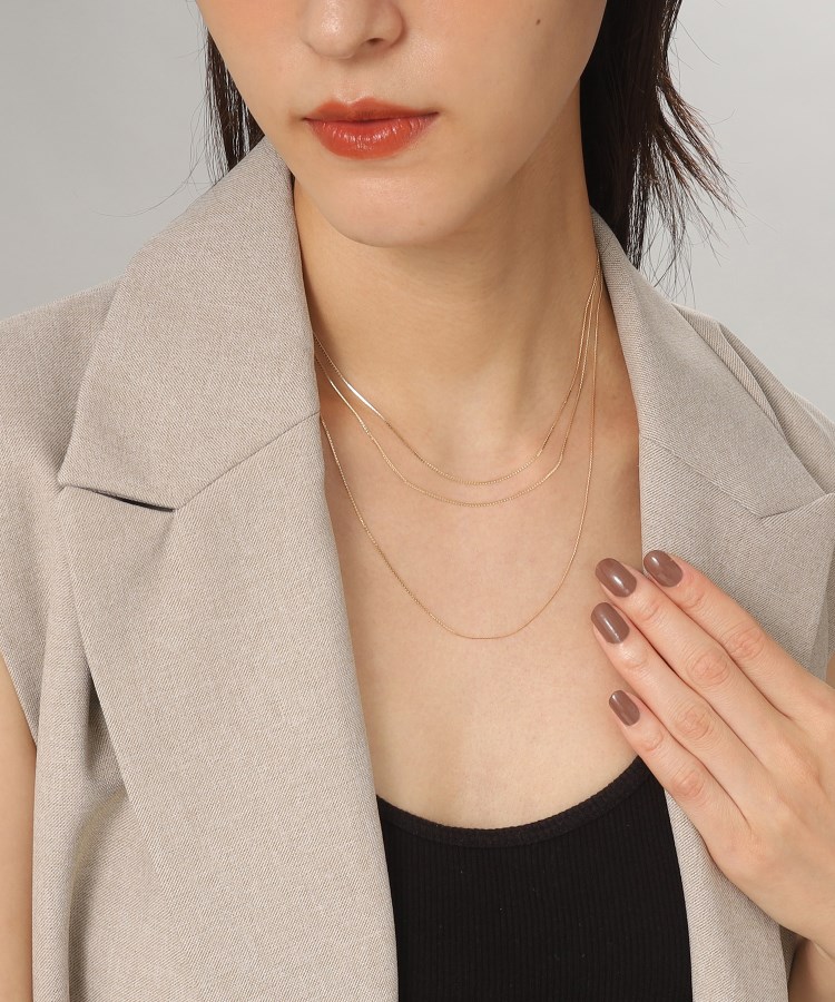 K10ベネチアンフラットドレープ ネックレス(ネックレス K10ベネチアンフラットドレープ ネックレス(ネックレス