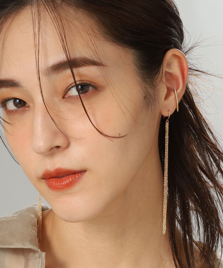 K10長アズキフリンジ フックピアス(ピアス) | COCOSHNIK K10長アズキフリンジ フックピアス(ピアス) | COCOSHNIK