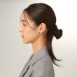ココシュニック(COCOSHNIK)のK10ペアシェイプフープ ワンタッチピアス大7