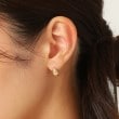 ココシュニック(COCOSHNIK)のK10ペアシェイプフープ ワンタッチピアス小10