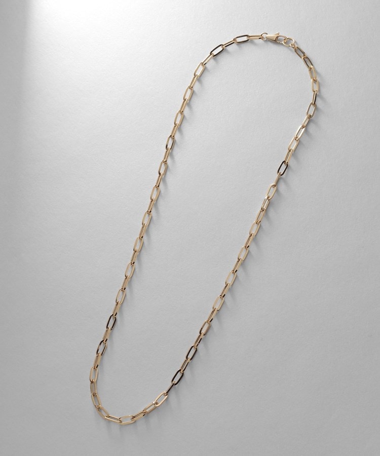 ココシュニック(COCOSHNIK)のK18中空プリムケーブルチェーンロング ネックレス（43cm）4