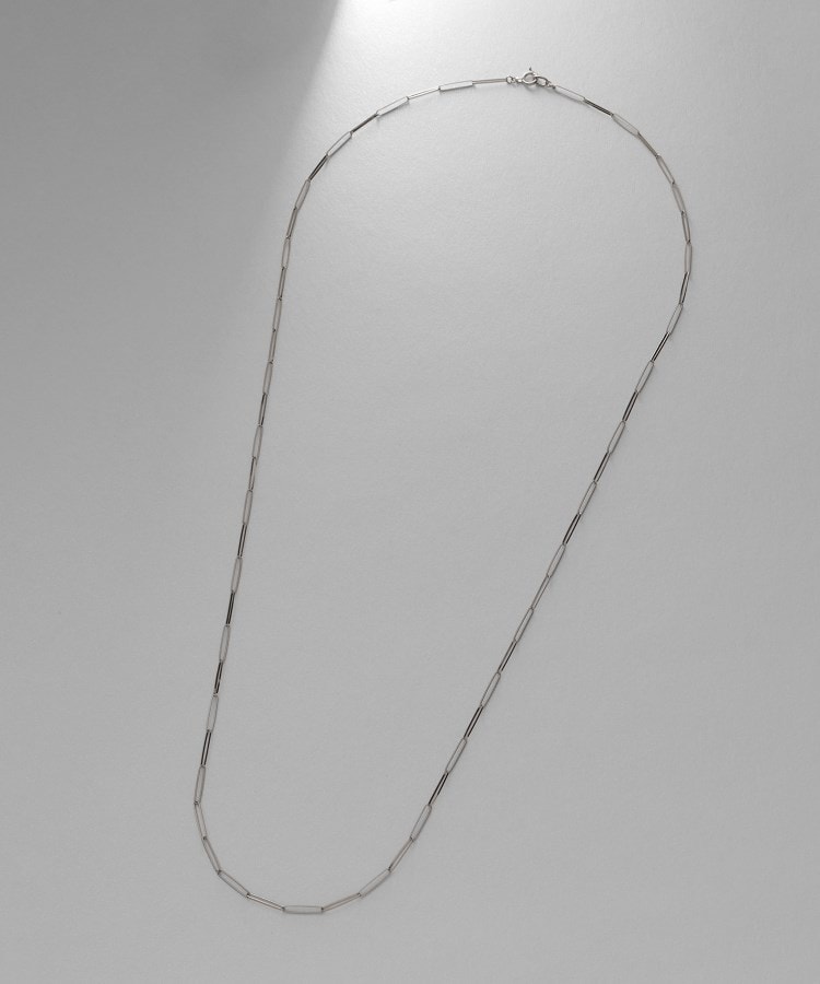 ココシュニック(COCOSHNIK)のプラチナ リボンケーブルチェーン ネックレス大（60cm）4