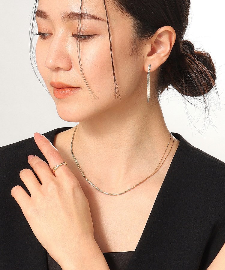 K10ベネチアンフラットツイスト ネックレス(ネックレス K10ベネチアンフラットツイスト ネックレス(ネックレス