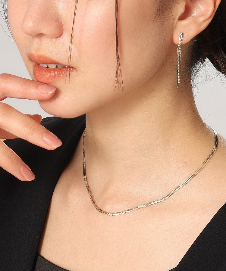 K10ベネチアンフラットツイスト ネックレス(ネックレス K10ベネチアンフラットツイスト ネックレス(ネックレス