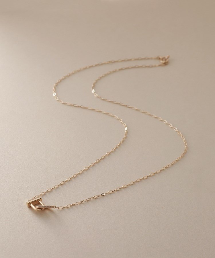 K10ダイヤモンド ロックモチーフ ネックレス(ネックレス K10ダイヤモンド ロックモチーフ ネックレス(ネックレス