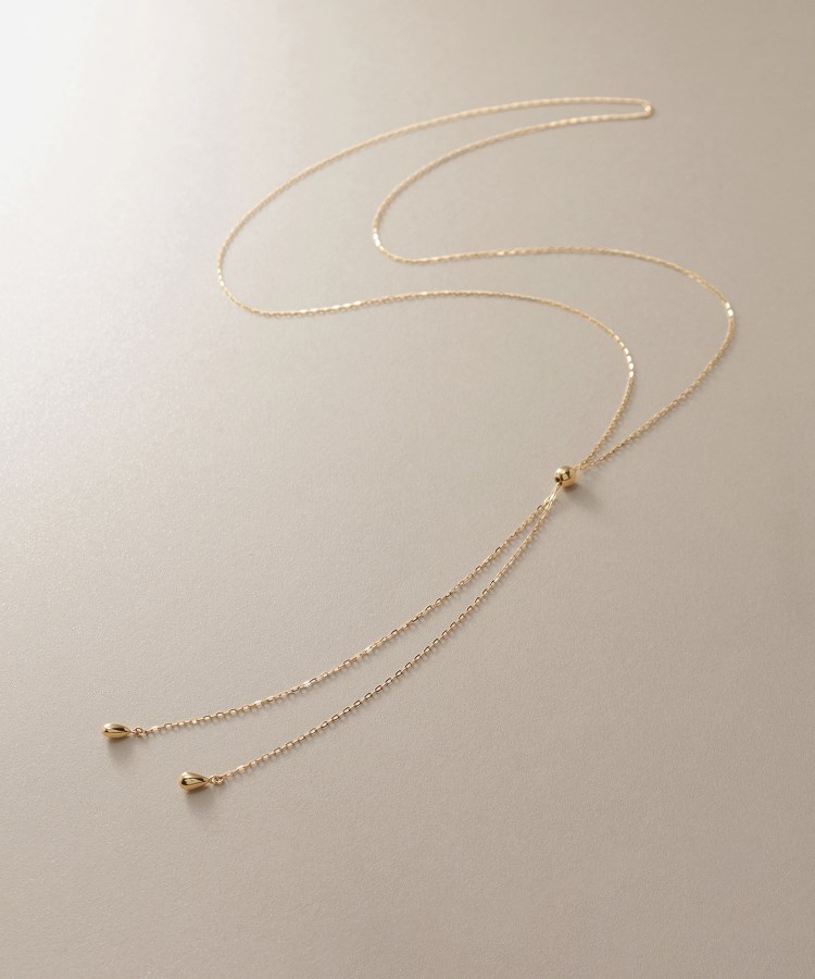 K18中空ペアシェイプラリエット ネックレス(ネックレス K18中空ペアシェイプラリエット ネックレス(ネックレス