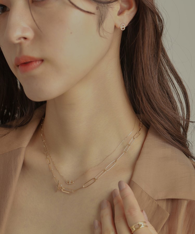 K10ダイヤモンド PCロンググラデーションマンテル ネックレス K10ダイヤモンド PCロンググラデーションマンテル ネックレス