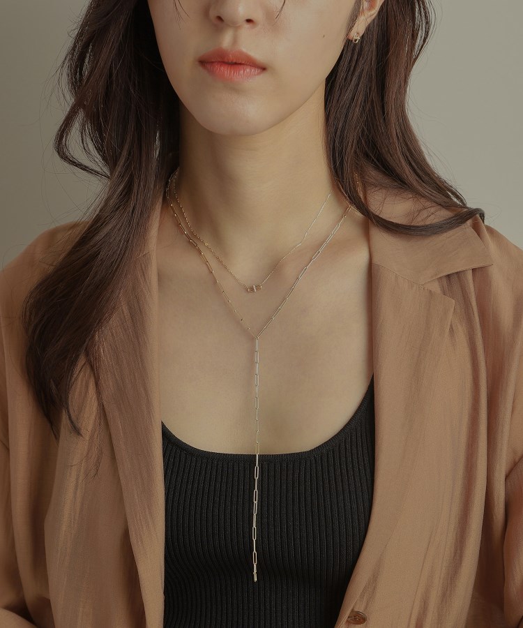 K10ダイヤモンド PCモチーフセパレート ネックレス(ネックレス K10ダイヤモンド PCモチーフセパレート ネックレス(ネックレス
