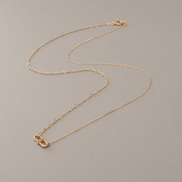 K10ダイヤモンド PCモチーフセパレート ネックレス(ネックレス K10ダイヤモンド PCモチーフセパレート ネックレス(ネックレス