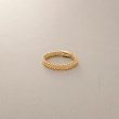 ココシュニック(COCOSHNIK)のK18ダブルライトフランコチェーン リング イエローゴールド(100)