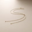 ココシュニック(COCOSHNIK)のK18ダイヤモンド 中空プリム縦溝クラスプ Yネックレス1