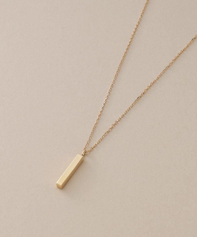 ココシュニック(COCOSHNIK)のK10中空レクタングル ネックレス2