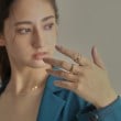 ココシュニック(COCOSHNIK)のK18ダイヤモンド ロングカットアズキチェーン リング9