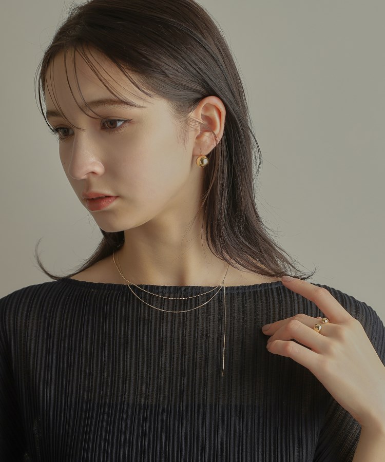 ココシュニック(COCOSHNIK)のK10ボール×キヘイハンギングチェーン ネックレス9