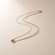 ココシュニック(COCOSHNIK)のK18ロックモチーフアシンメトリーチェーン ネックレス イエローゴールド(100)