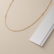 ココシュニック(COCOSHNIK)のK18フレスコフラットチェーン ネックレス細60cm5