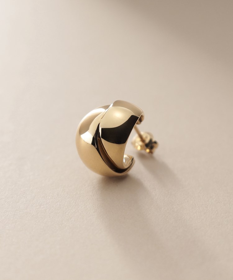 K10フォールディング フープピアス(ピアス) | COCOSHNIK K10フォールディング フープピアス(ピアス) | COCOSHNIK