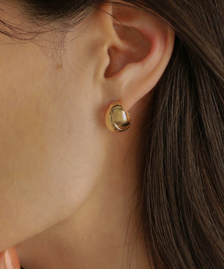 K10フォールディング フープピアス(ピアス) | COCOSHNIK K10フォールディング フープピアス(ピアス) | COCOSHNIK