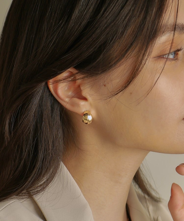 K10フォールディング フープピアス(ピアス) | COCOSHNIK K10フォールディング フープピアス(ピアス) | COCOSHNIK