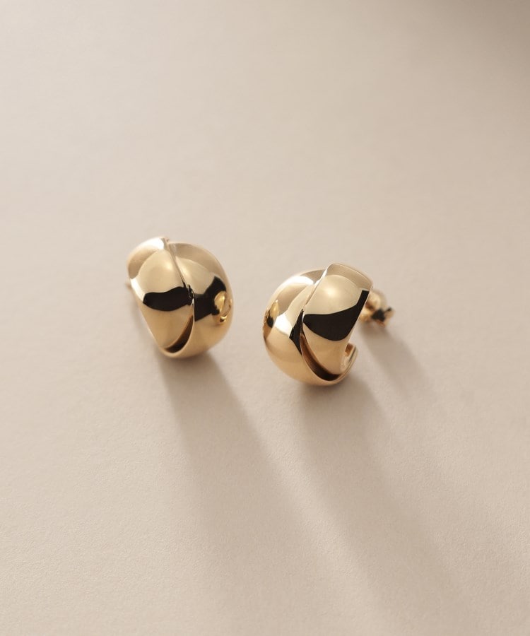 K10フォールディング フープピアス(ピアス) | COCOSHNIK K10フォールディング フープピアス(ピアス) | COCOSHNIK