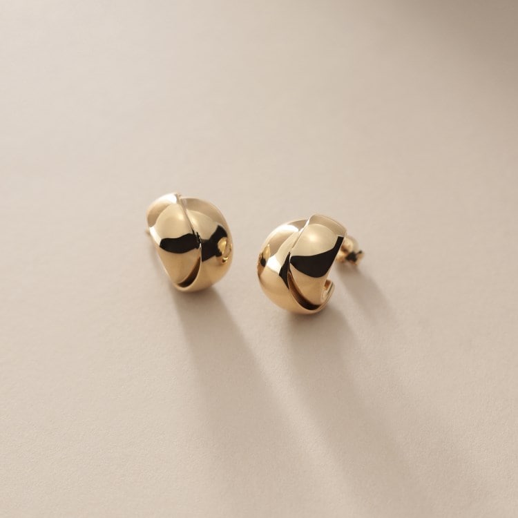 K10フォールディング フープピアス(ピアス) | COCOSHNIK K10フォールディング フープピアス(ピアス) | COCOSHNIK