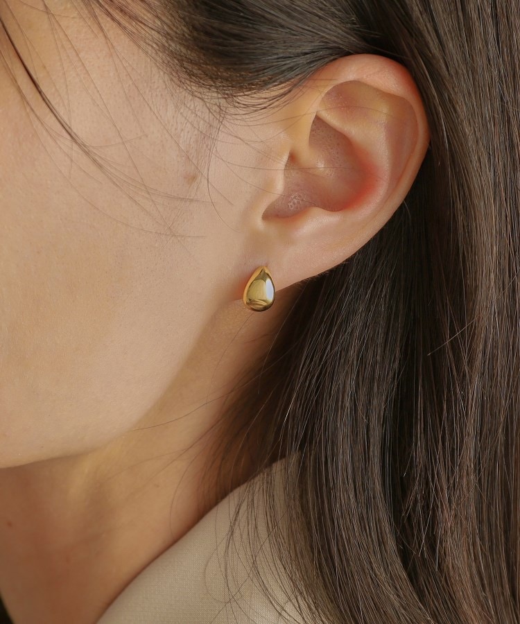 K18ペアシェイプフープ ワンタッチピアス(ピアス) | COCOSHNIK K18ペアシェイプフープ ワンタッチピアス(ピアス) | COCOSHNIK