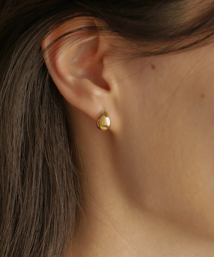 K18ペアシェイプフープ ワンタッチピアス(ピアス) | COCOSHNIK K18ペアシェイプフープ ワンタッチピアス(ピアス) | COCOSHNIK